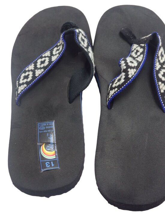 islander Other - islander Flip Flop Mens Size 13 Black White Geometric Southwest Thong